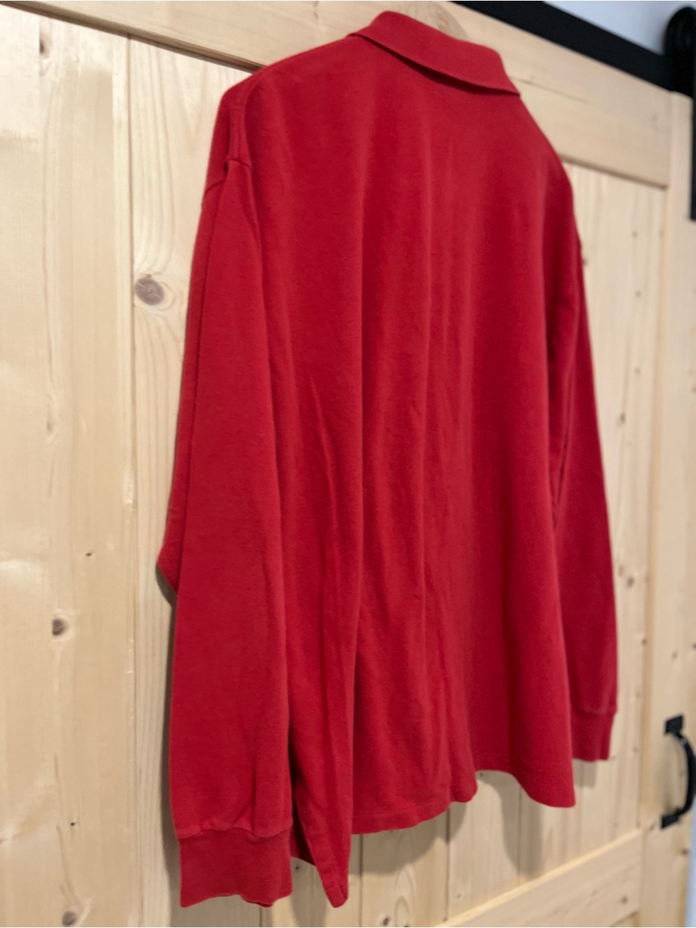 Vintage Polo Ralph Lauren Long Sleeve Polo Shirt – Red – XL 🐎 - Picture 8 of 9